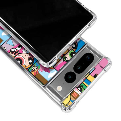 Cartoon Network Powerpuff Girls Patches Google Pixel 7 Pro Clear Case